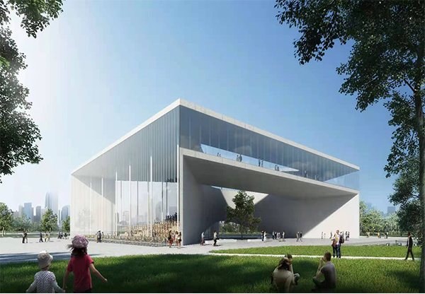河源市高新區(qū)混凝土澆筑圖書館( 建設(shè)中）